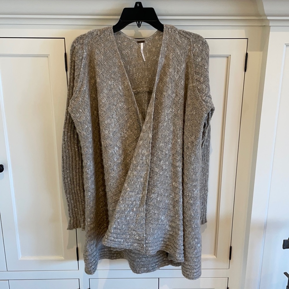 Free people, oversized, long sleeve cardigan